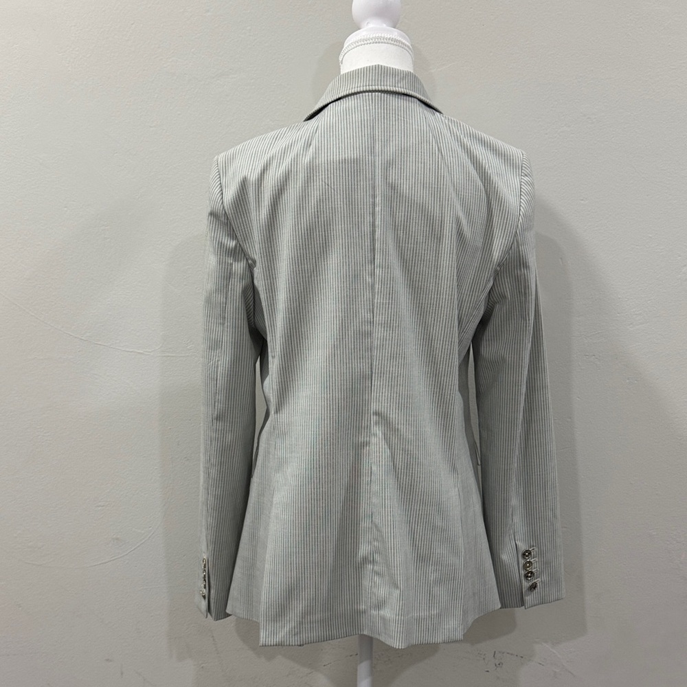 Tommy Hilfiger Light Blue/Green  Pinstripe Blazer - Picture 3 of 13